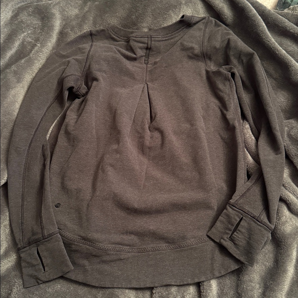 Lululemon Dark Gray Long Sleeve with thumb holes